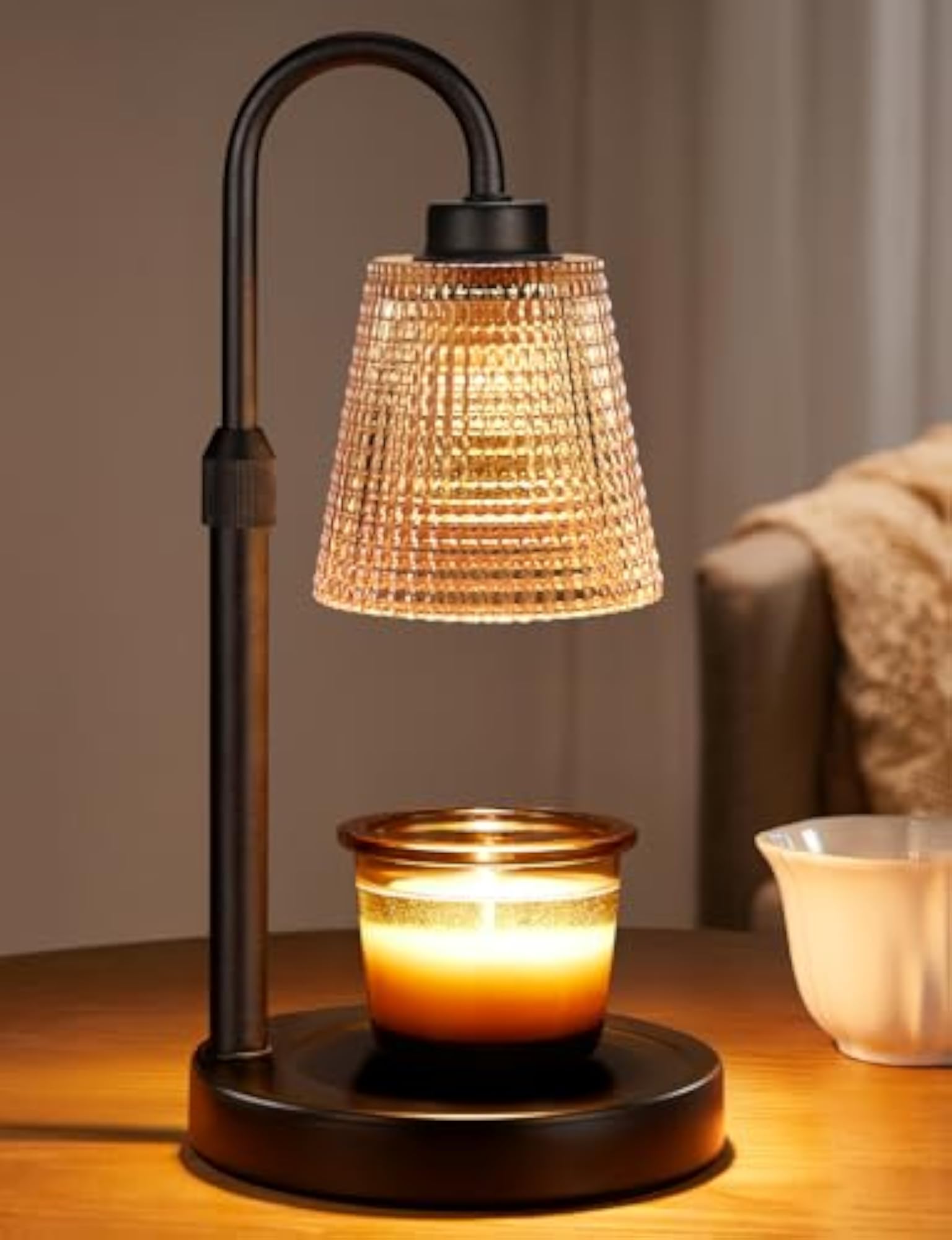 Amber Candle Warmer Lamp with Timer